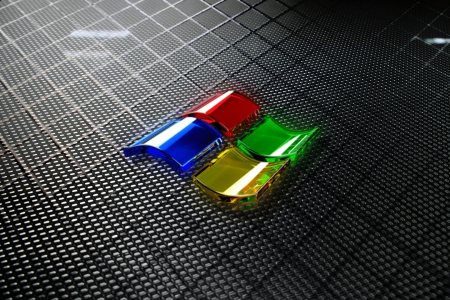 SP3 Microsoft colored glass logo on Titanium floor-plain.png