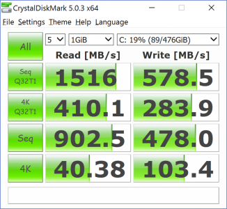 CrystalDiskMark after NVMe Rollback from SS to 10586 2015-11-17.png