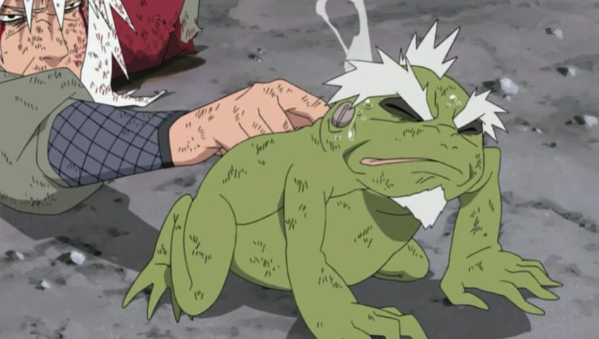 Jiraiya+writes+code+on+Lord+Fukusaku+back.jpg